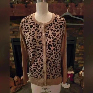 Animal print cardigan